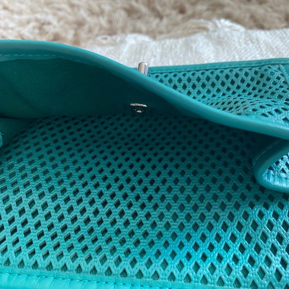 CHANEL Up in the Air Medallion Flap Bag Perforated Purse Emerald Green HOST PICK - Picture 12 of 16